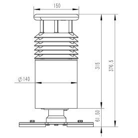小型車載自動(dòng)氣象站尺寸圖