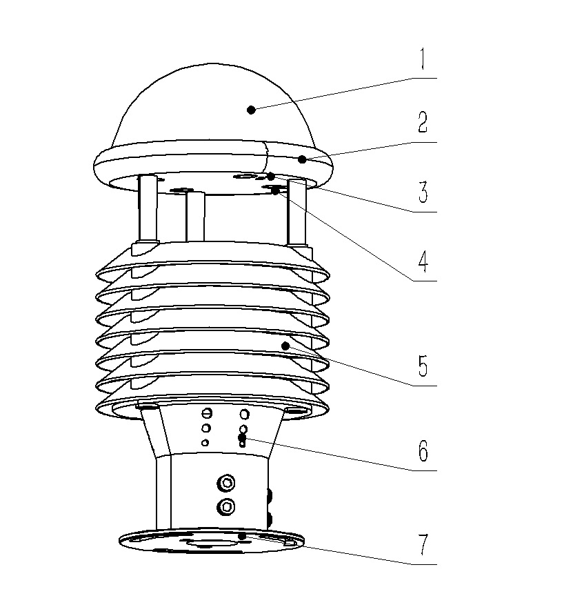 智慧城市氣象傳感器產品結構圖
